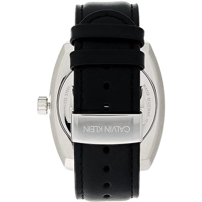 Calvin Klein Men's Achieve Watch Black Leather K8W311C1