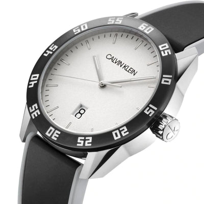 Calvin Klein Men's Complete Watch Silver Silicone