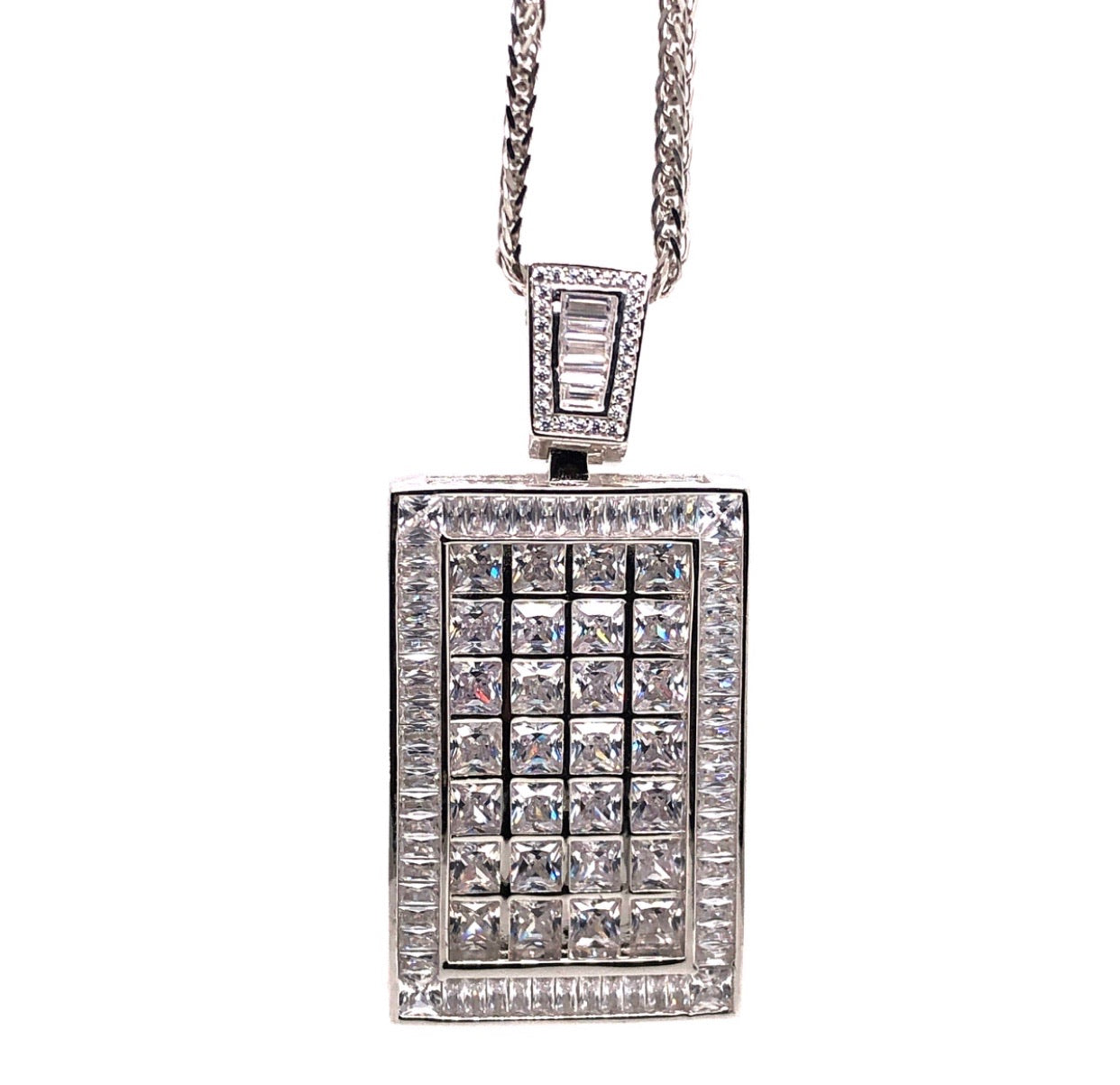 Iced Baggatti Silver Pendant