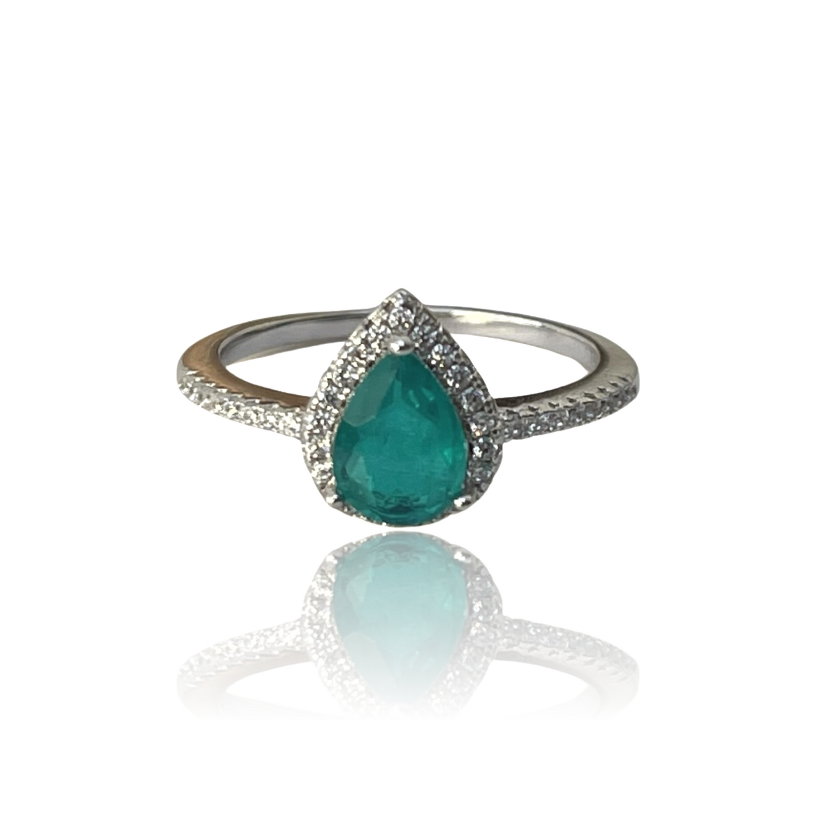 Tear Emerald Tone  Ring